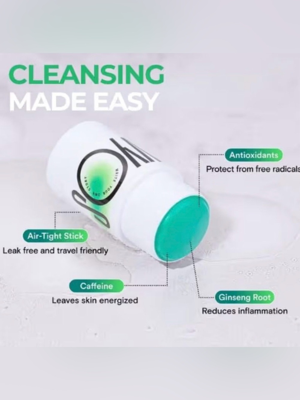 Bundle of 3! NIB New WYOS The Clean Sweep Gentle Face Cleansing Stick